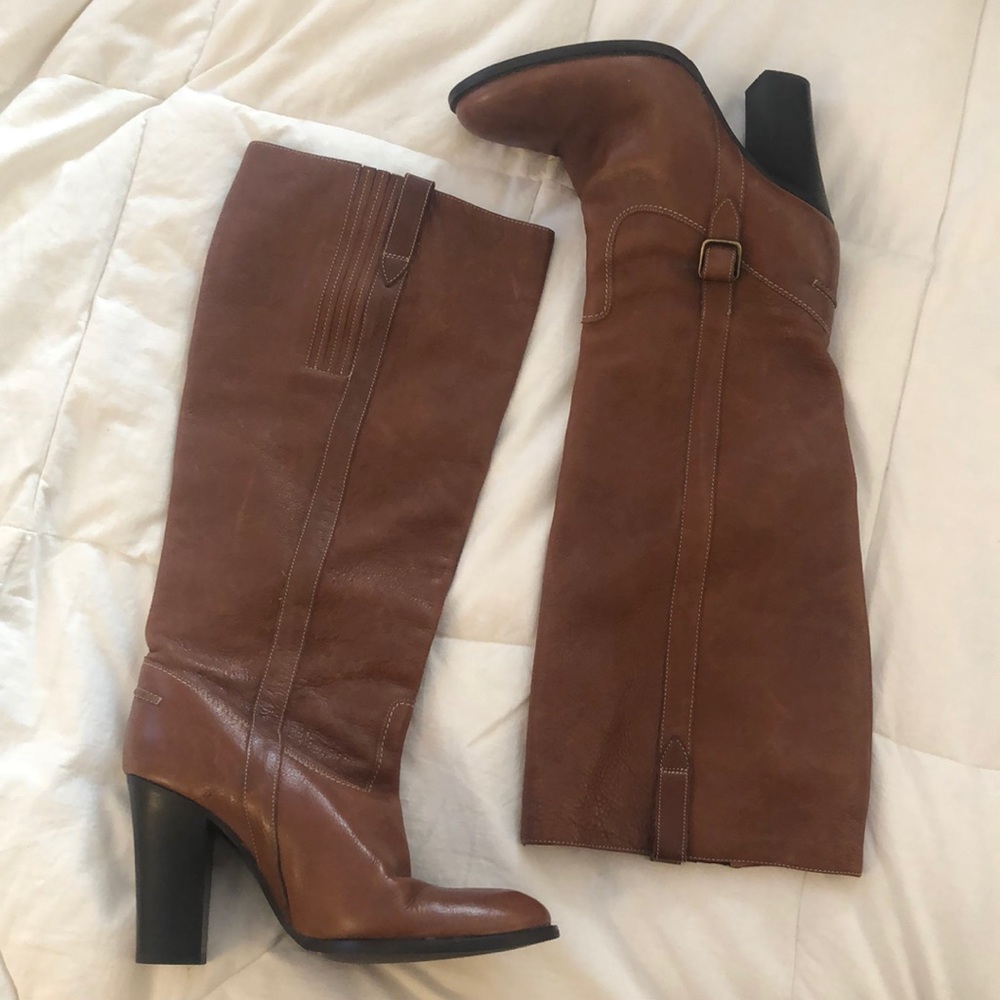 Like new J Crew real leather heeled boots